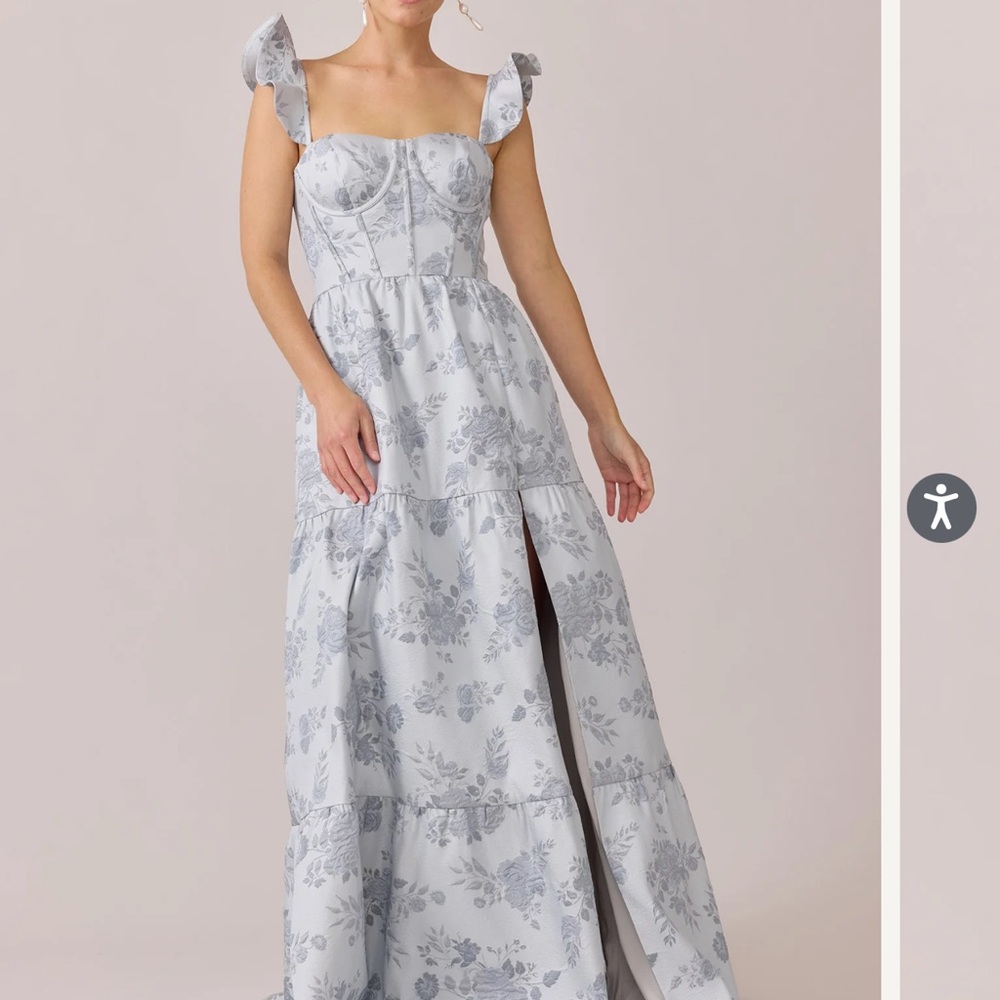Revelry Light Blue Violet Jacquard Dress